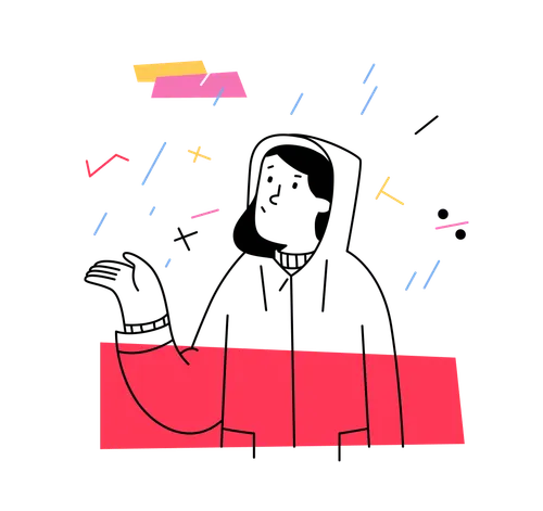 Illustration: Person wartet im Regen – Jobbörsen erreichen nur aktiv Suchende