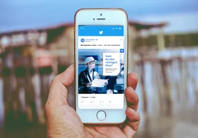 TalentBait Stellenanzeige auf einem Smartphone